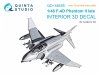 Quinta Studio QD+48495 F-4D late Phantom II 3D-Printed & coloured Interior on decal paper (Academy) (with 3D-printed resin parts) 1/48